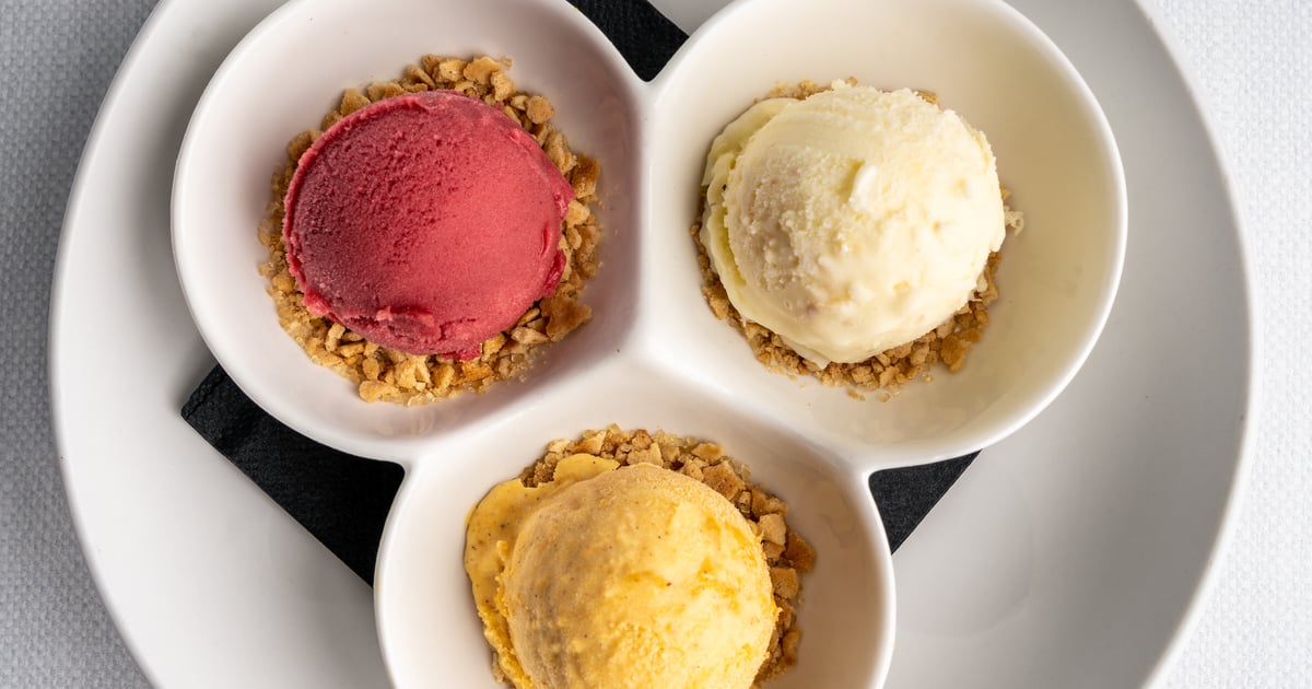 Homemade Ice Cream Trio Dessert Menu Grille 620 Restaurant in