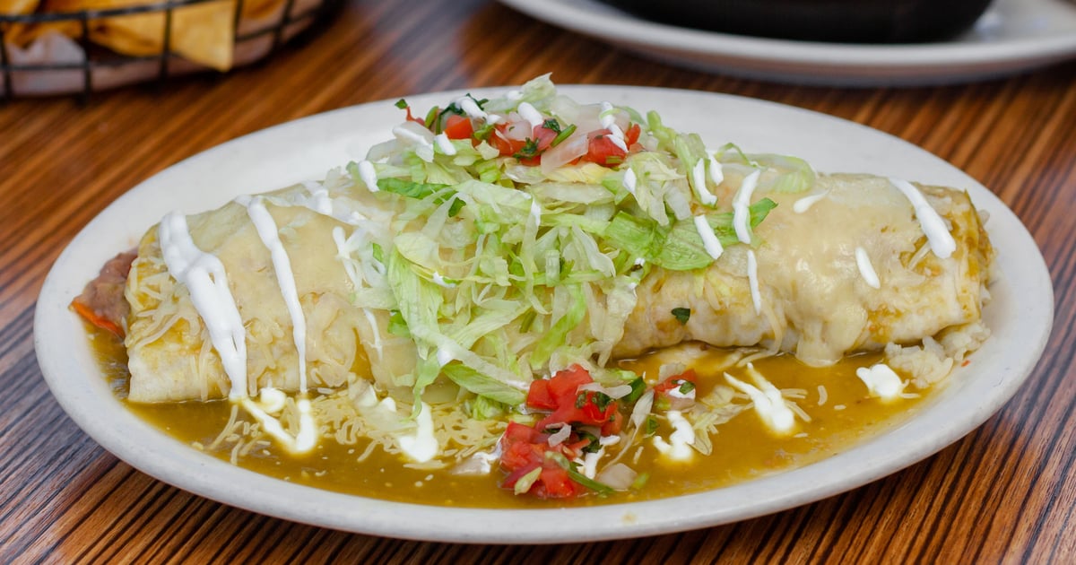 Carne Asada or Lengua Burrito DineIn FOOD Palenque Cocina Y