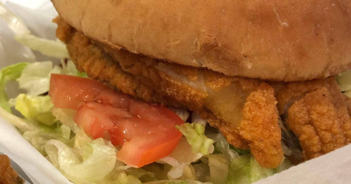 Flounder Fish Sandwich Menu Albemarle Us fried chicken