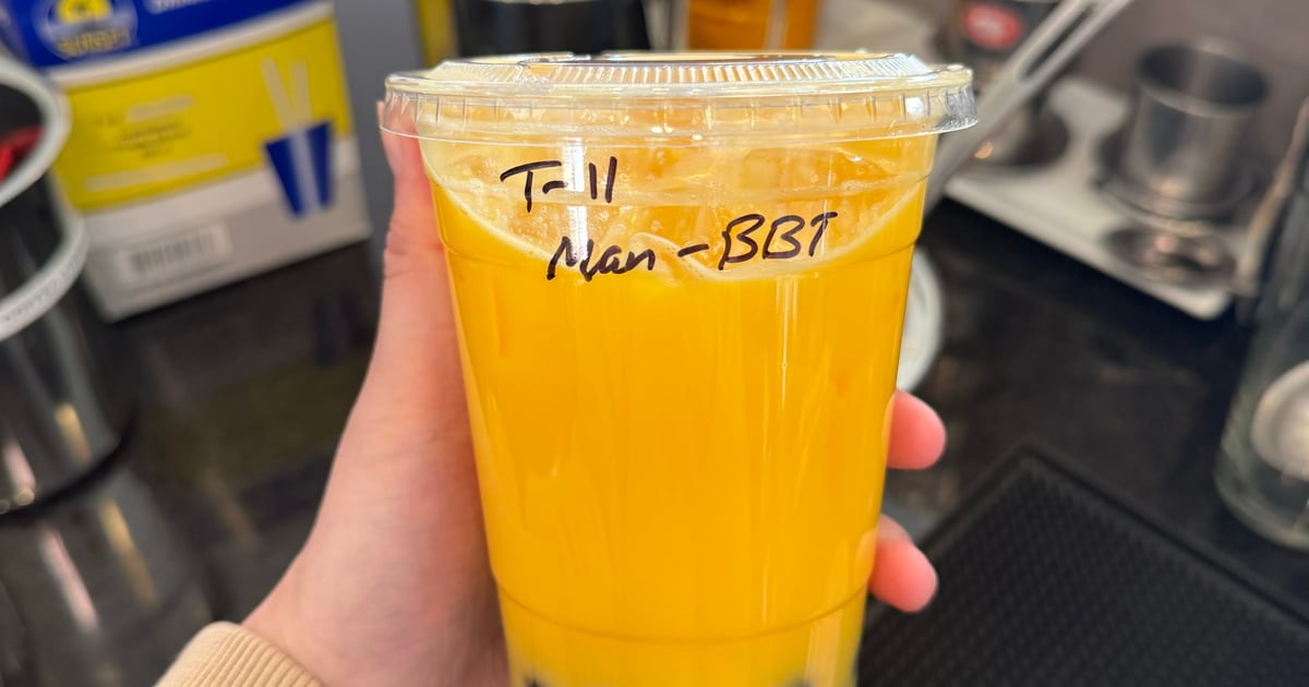 Small Orange Juice Mcdonalds Bubble Tea PhoLy Vietnamese