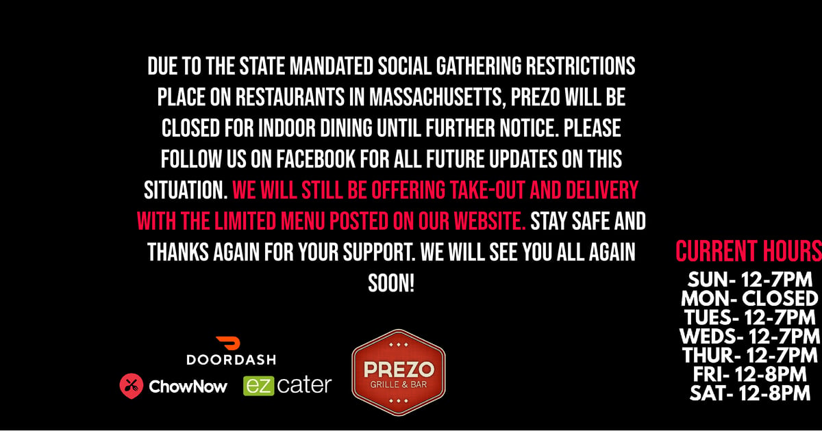 Home Prezo Grille & Bar Restaurant in Milford, MA