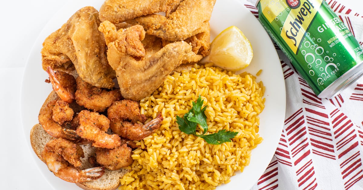 #76. 3 Pieces Whiting Fish, 8 Pieces Medium Shrimp, Rice or French ...