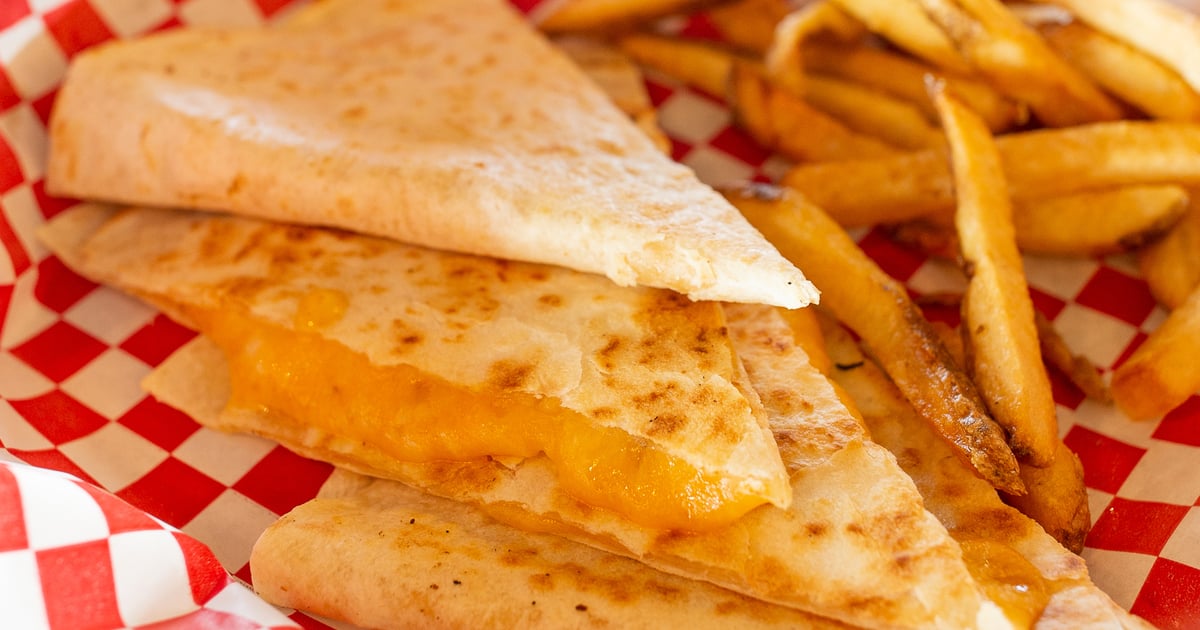 Kids' Cheese Quesadilla Menu Town Hall Burger & Beer Burger Joint