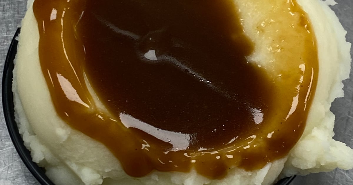 Pint of Mashed Potatoes Food Choo Choo BBQ & Grill American Restaurant in Chickamauga, GA