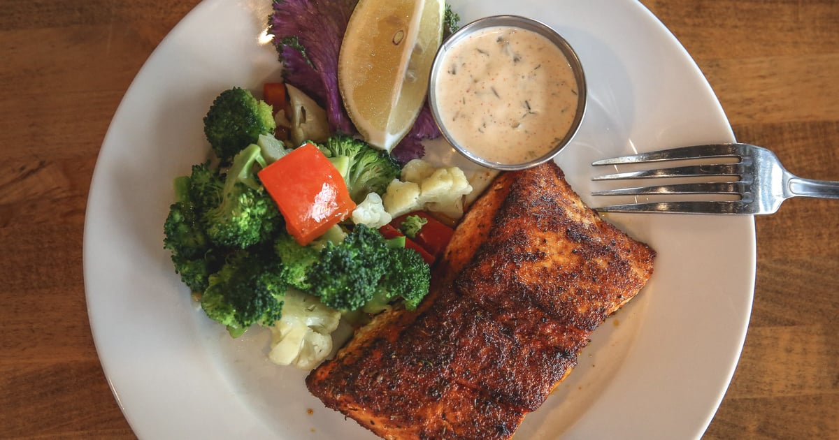 HerbCrusted Salmon Lunch Aloha Steakhouse Steak House in Ventura, CA