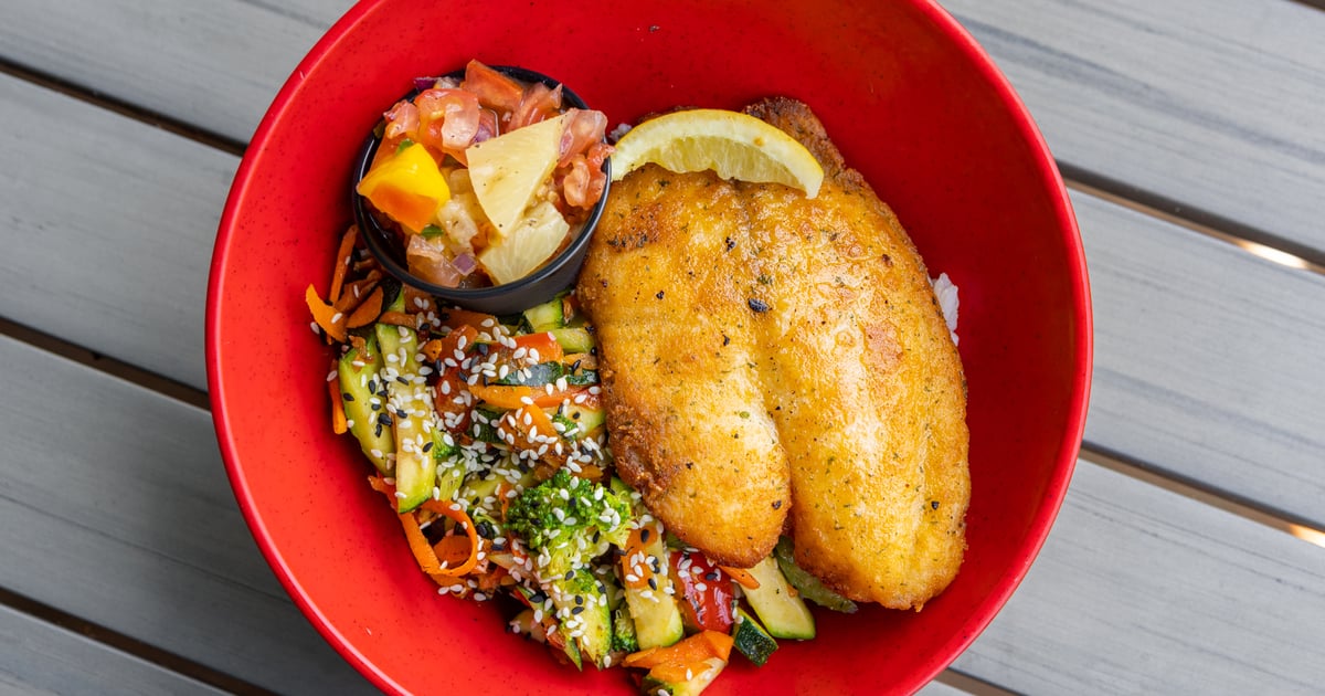 Chili Lime Tilapia Bowl Menu Fire Island Grill Hawaiian