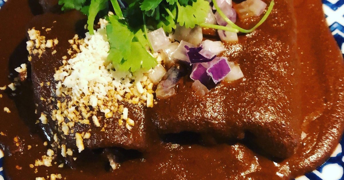 Chicken Enchiladas Oaxaca Main Menu Teocalli Cocina Mexican