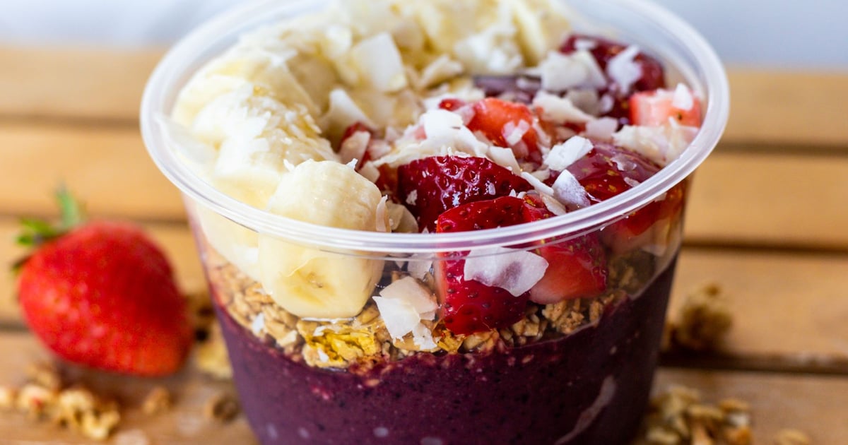 Strawberry Banana Acai Bowl Made to Order Food Perky Beans Coffee