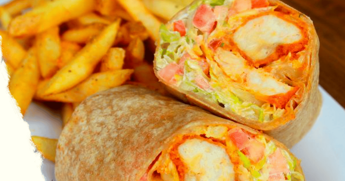 Buffalo Chicken Wrap Food Blazing Onion Burger Restaurant in WA