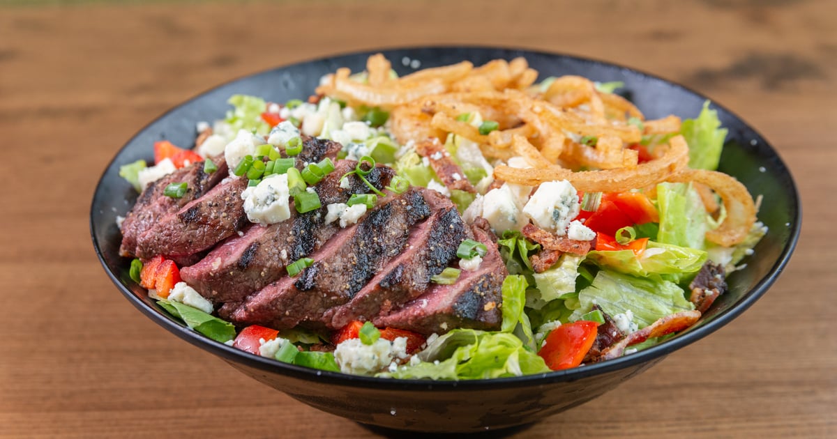 Steak Salad Delivery Menu Blazing Onion Burger Co American Steak Salad Delivery Menu Blazing Onion Burger Co American