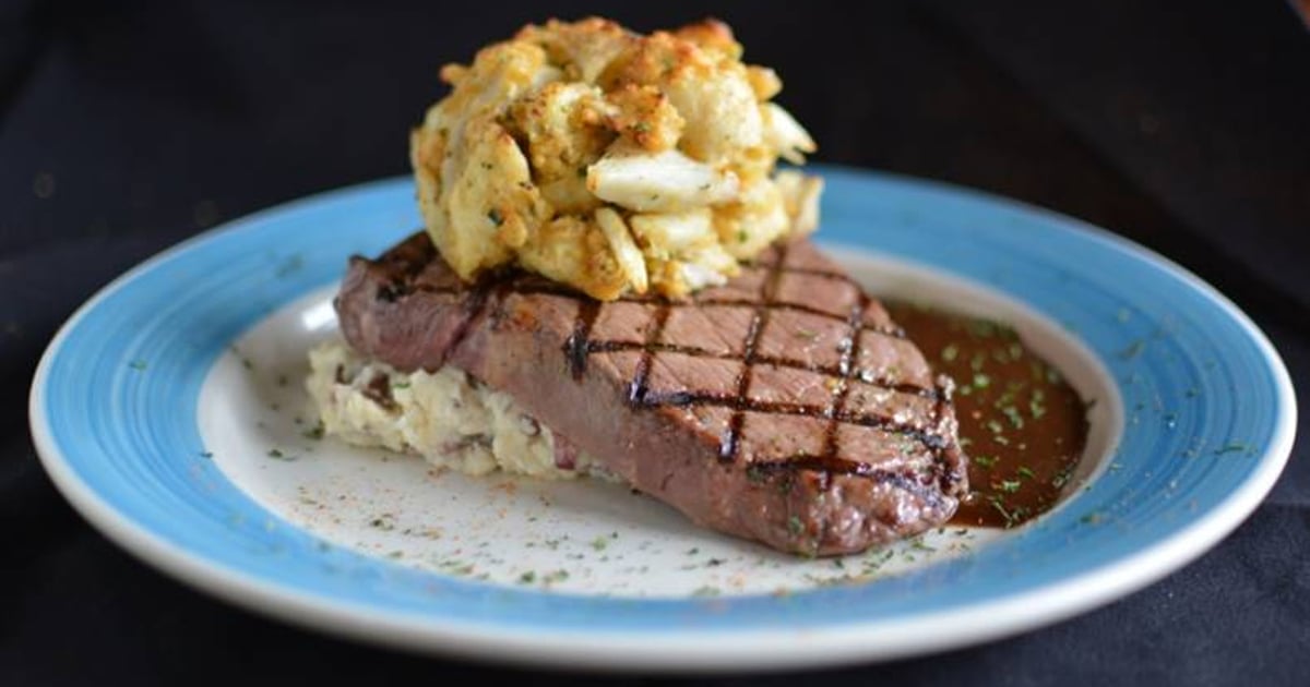 Steak &amp; Cake* Dinner Menu Dead Freddies Island Grill