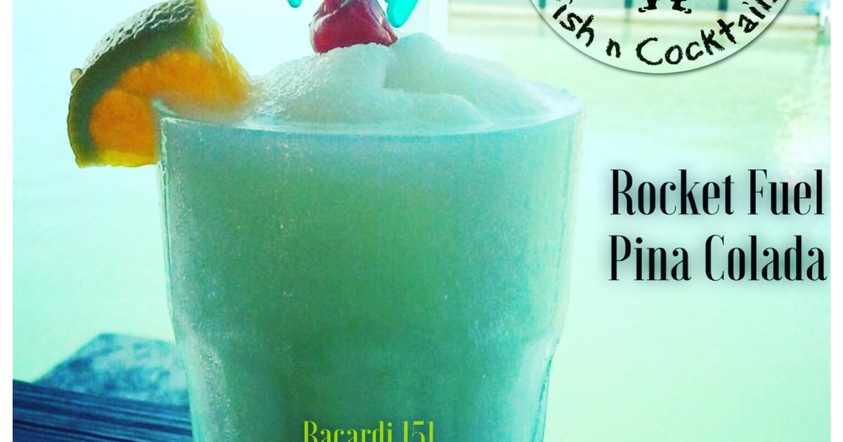 Rocket Fuel Pina Colada Beverages Sparky's Landing Fish n