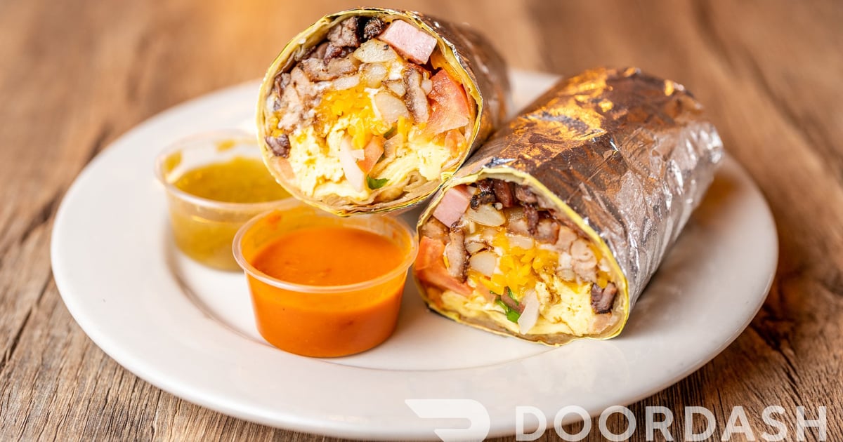 Jumbo Breakfast Burrito Menu Mi Corazon Mexican Restaurant
