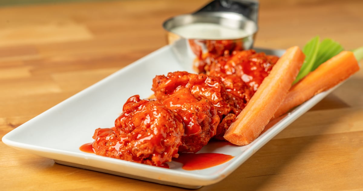 Buffalo Shrimp Wings Over USA Chicken Wings Restaurant in TX