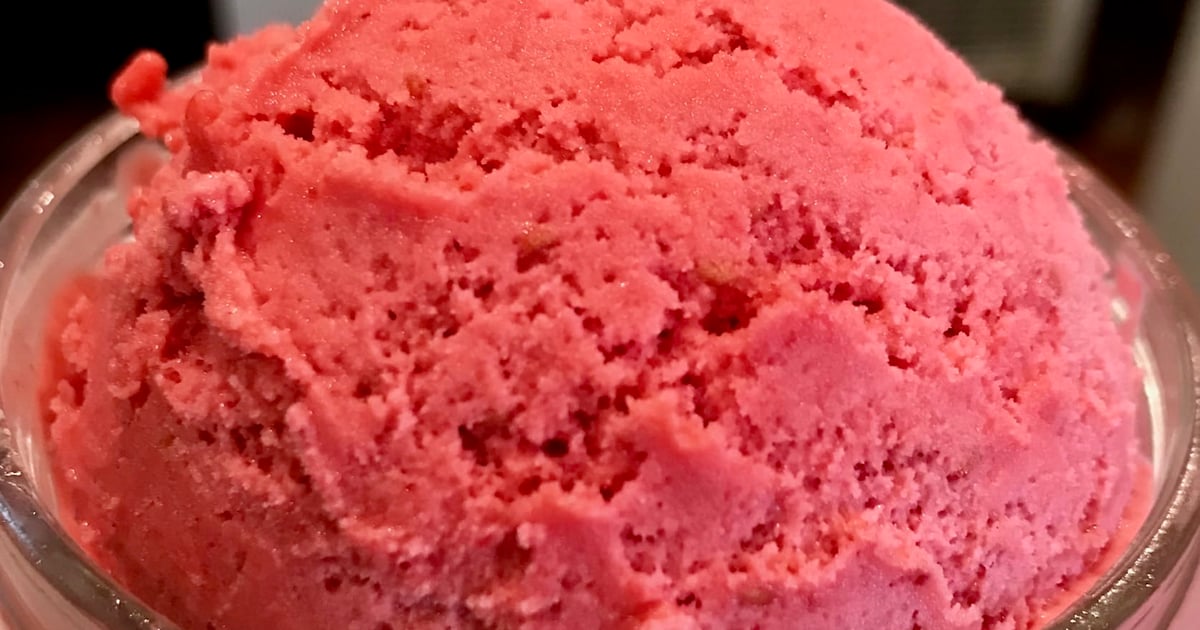 Raspberry Sorbet Ice cream Flavors Little Calf Creamery and Cafe