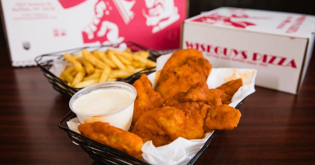 50 Chicken Fingers Catering Menu Wise Guys Pizza Pizza Restaurant in Buffalo, NY
