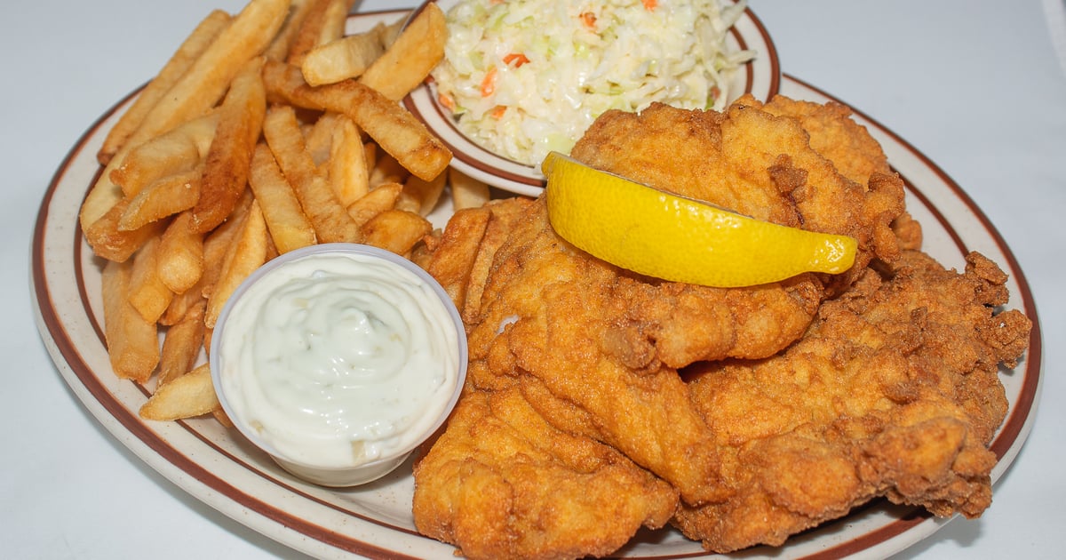 Haddock Dinner Lunch & Dinner Tiny's Restaurant Diner in Ayer, MA