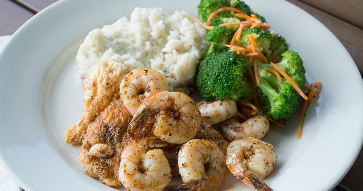 Grouper & Shrimp Food Coconut Joe's American Restaurant in SC