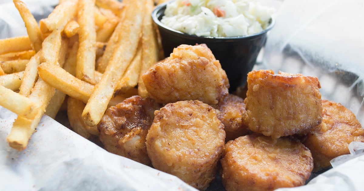 1/2 Pound Fried Scallops Food Coconut Joe's American Restaurant in SC