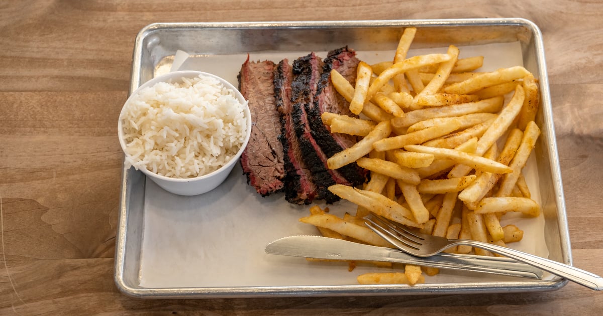 Large Beef Brisket Meal Las Vegas Food Ordering Smoking Pig BBQ