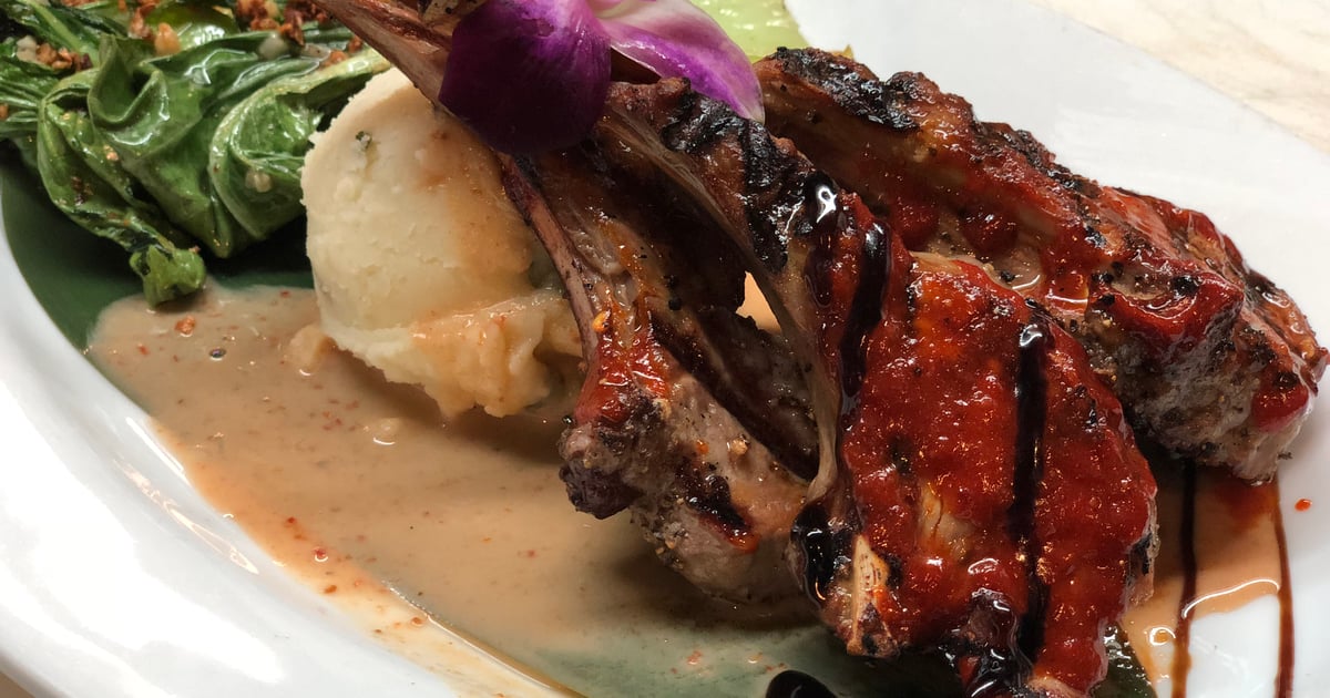 Grilled New Zealand Lamb Chops Dinein Menu Poor Calvin's