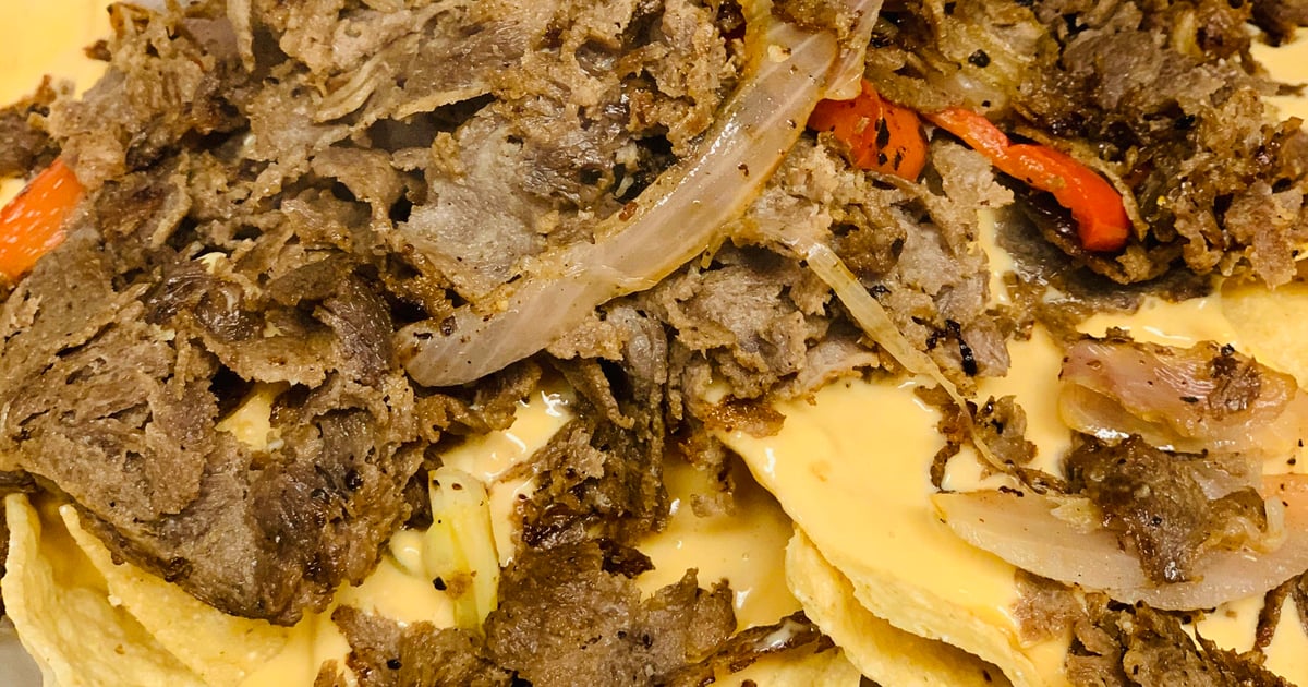 Philly Cheesesteak Nachos Happy Hour Zogg's Raw Bar & Grill