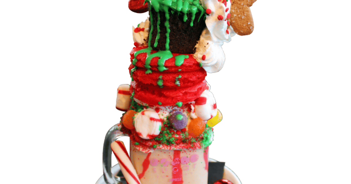 Gringerbread Cookie Shake Santa's Wonderland Food Menu Sugar Factory