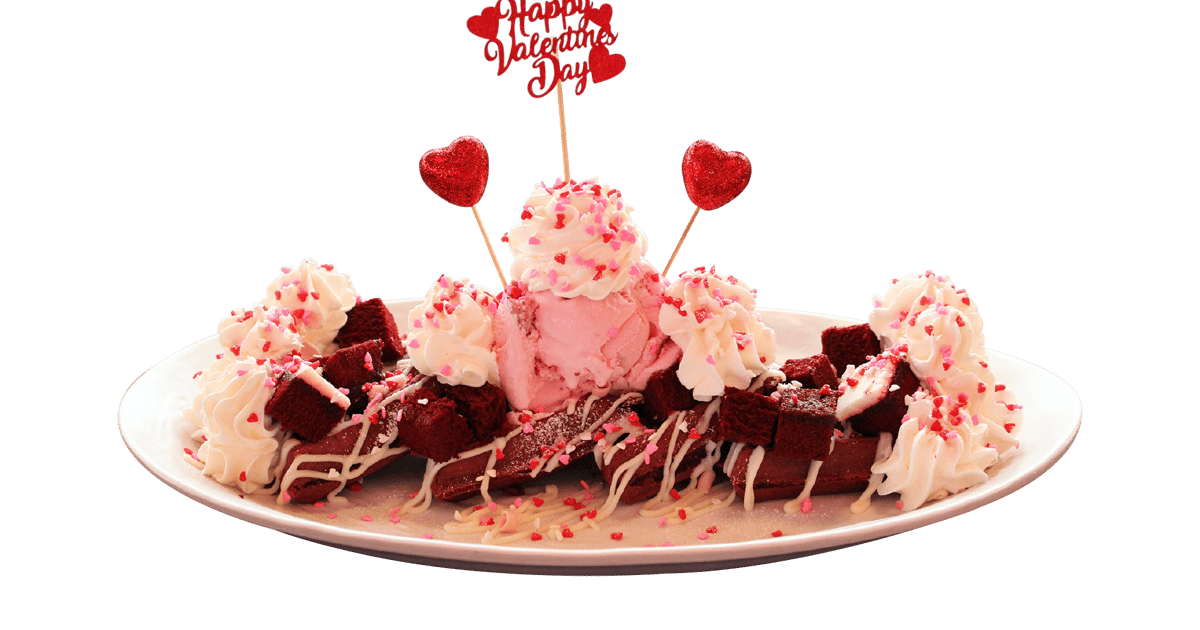 Romantic Waffle Valentines Day Food Menu Sugar Factory