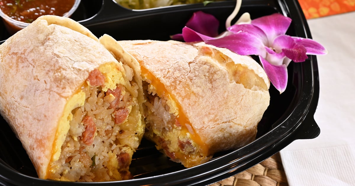 Hawaiian Breakfast Burrito Breakfast King's Hawaiian Bakery and