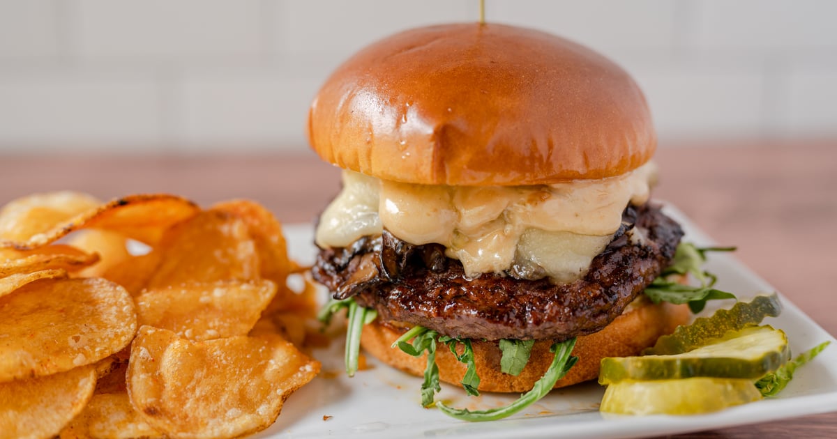 3 Mushroom Swiss Burger* Menu Fat Jack's Burger Emporium