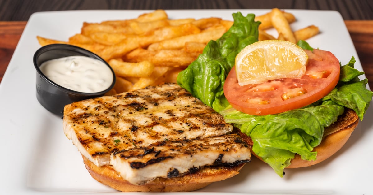 Mahi Mahi Sandwich Lunch Backwaters On Sand Key Seafood