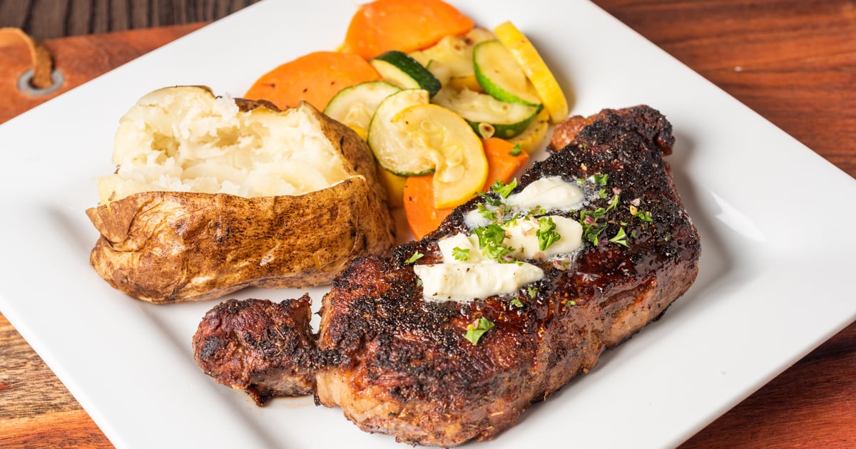 Butter Blackened New York Strip Seafood Restaurant in FL