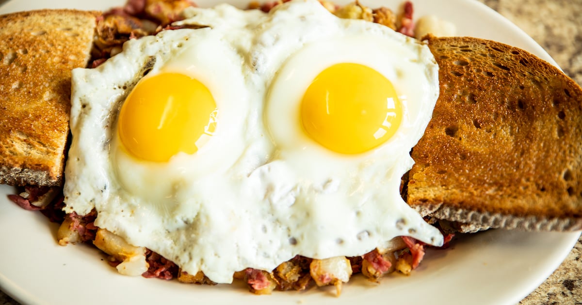 2 Eggs, Hash and Toast Breakfast Menu Krazy Jakes American