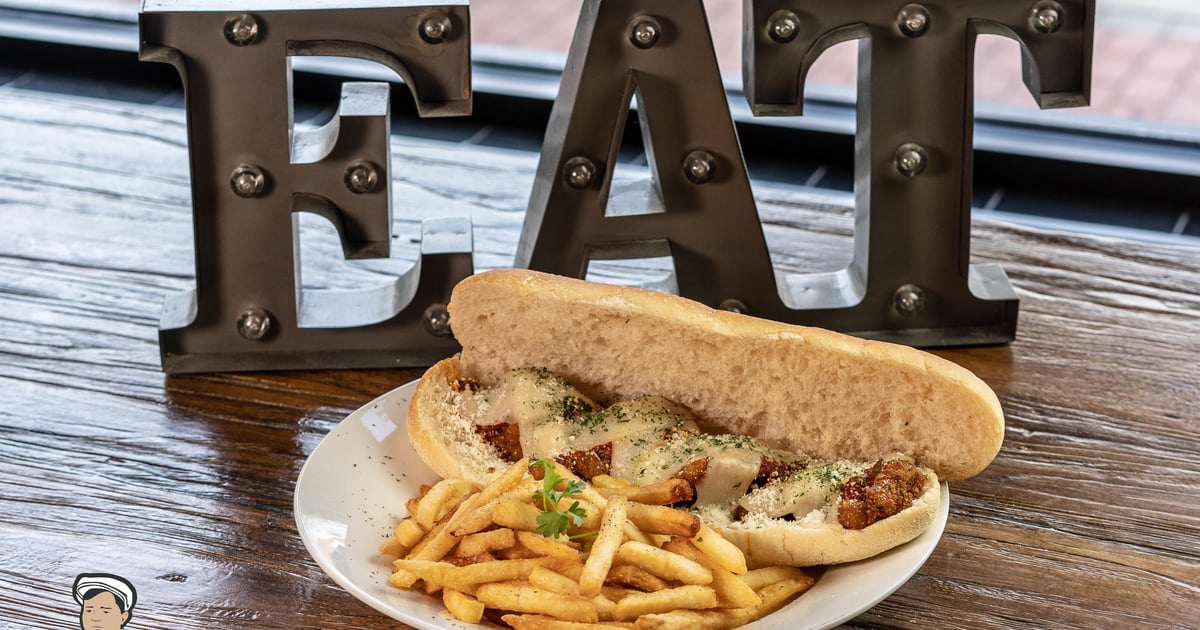 Shrimp Parmigiana Sandwich Menu Johnny Napkins Union