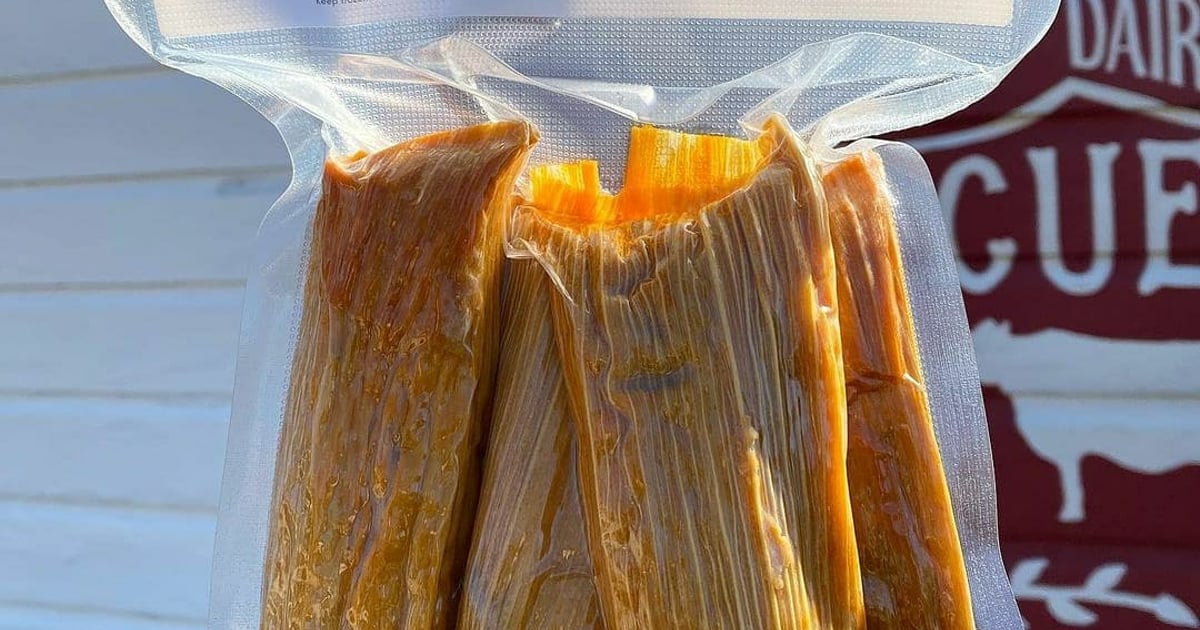 Smoked Brisket Tamales Local Goods Henderson & Kane Barbecue Restaurant in TX