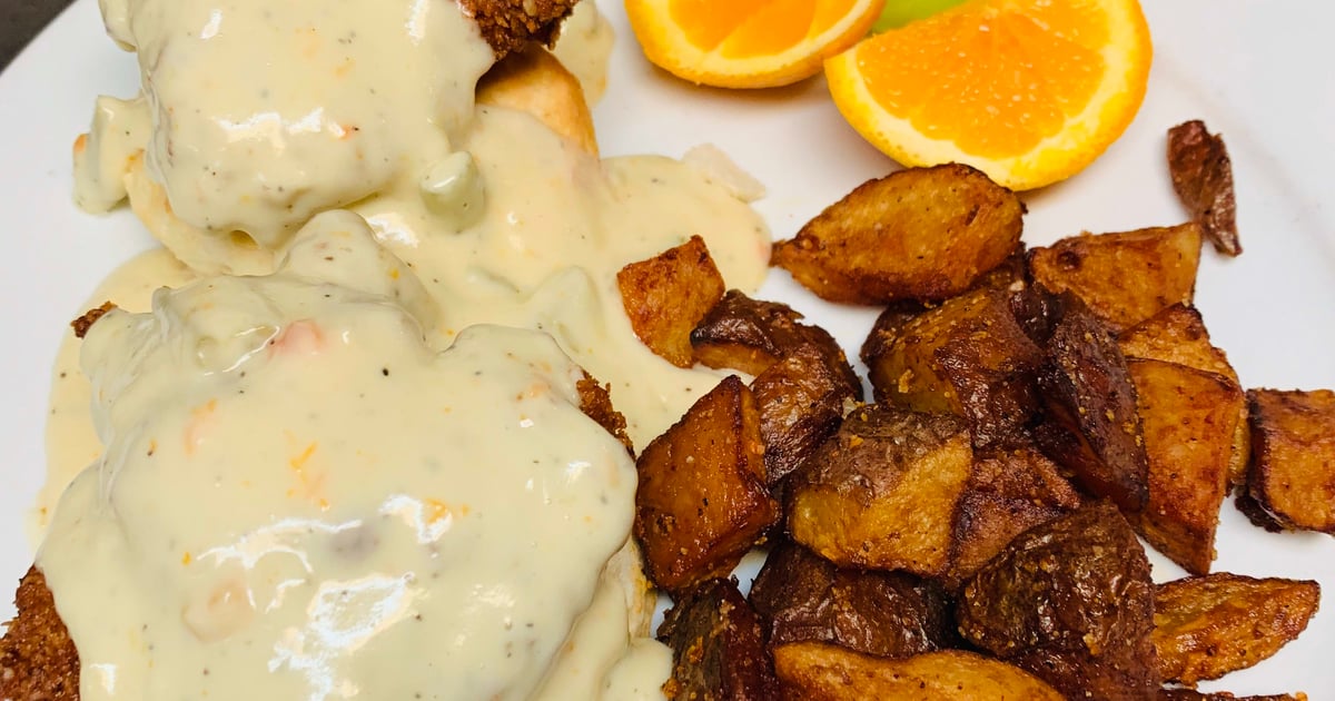 Southern Fried Chicken Biscuit Breakfast & Brunch Menu Mr. Rivers