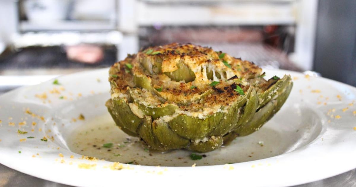 Stuffed Artichoke with breadcrumb and cheese Chef's Specials Popei