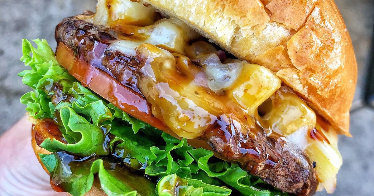 Hawaiian Burger Combo Menu Grinderz American Restaurant in