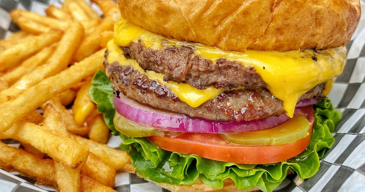 Double Cheese Burger Combo - Menu - Grinderz - American Restaurant in