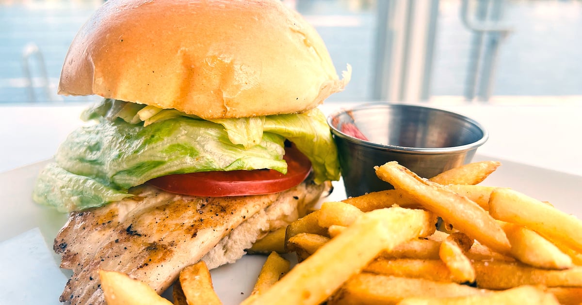 MahiMahi Sandwich Food The Cove Waterfront Restaurant and Tiki Bar