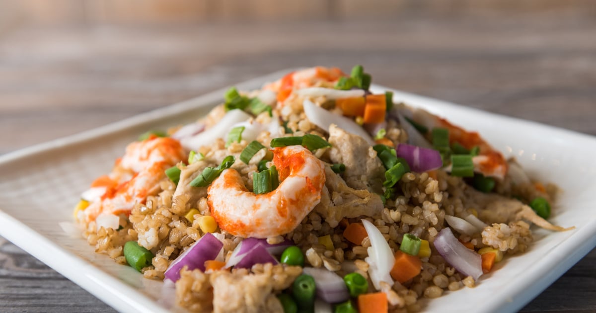 House Combination Fried Rice Dining Menu The Purple Mint Vegan