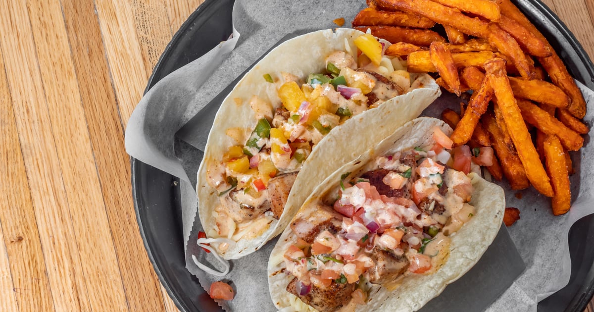Broiled Flounder Tacos Food HK on the Bay, Virginia Beach
