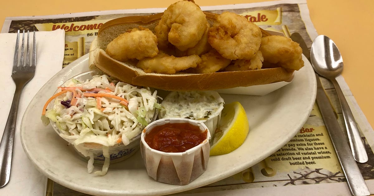 Fried Gulf Shrimp Roll Platter Today's Lunch Specials Lenny & Joe's