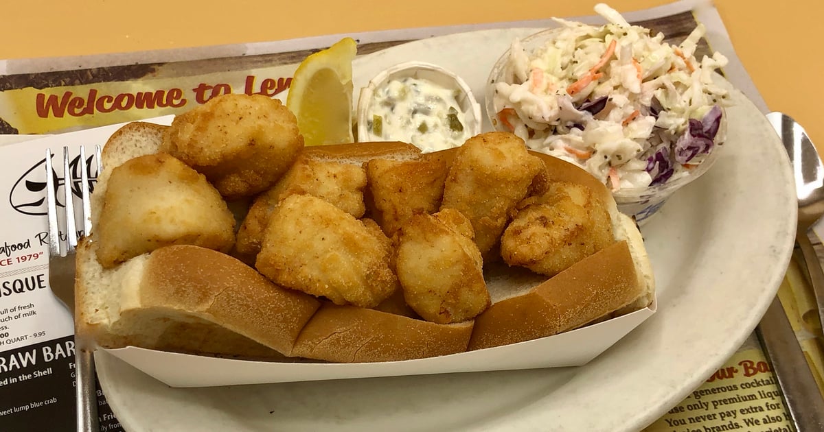 Fresh Fried Sea Scallop Roll Menu Lenny & Joe's Seafood