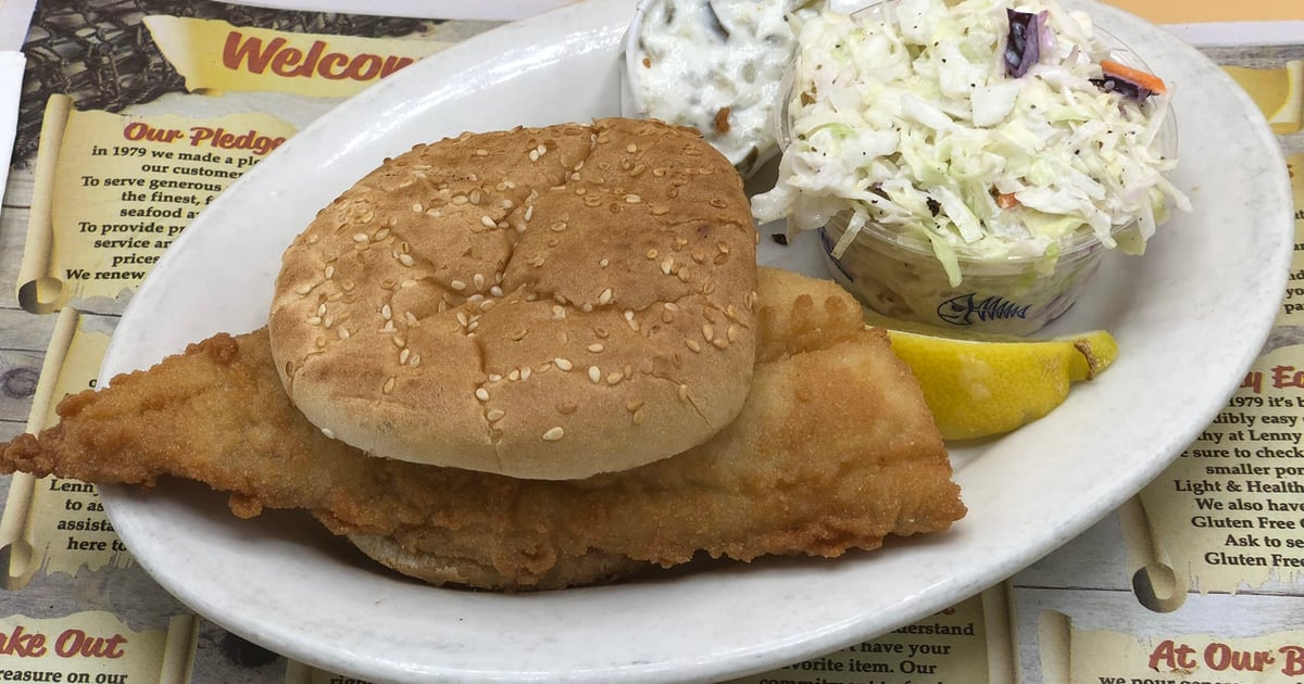 Fresh Fried Haddock Roll Menu Lenny & Joe's Seafood Restaurant in CT