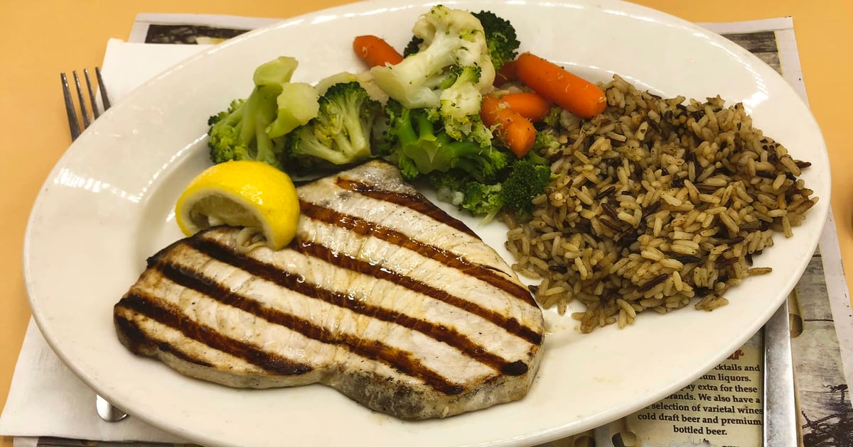 Light & Healthy Charbroiled Fresh Swordfish Menu Lenny & Joe's