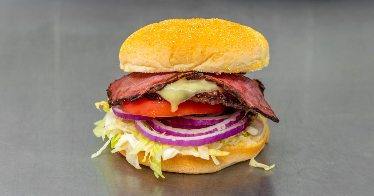 4 Pastrami Burger Main Big Bun Drive In American Restaurant in