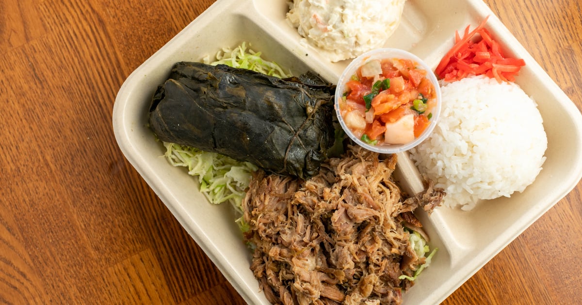 Lau Lau, Kalua Pork, Lomi Salmon  Full Menu  The Local Place Bakery