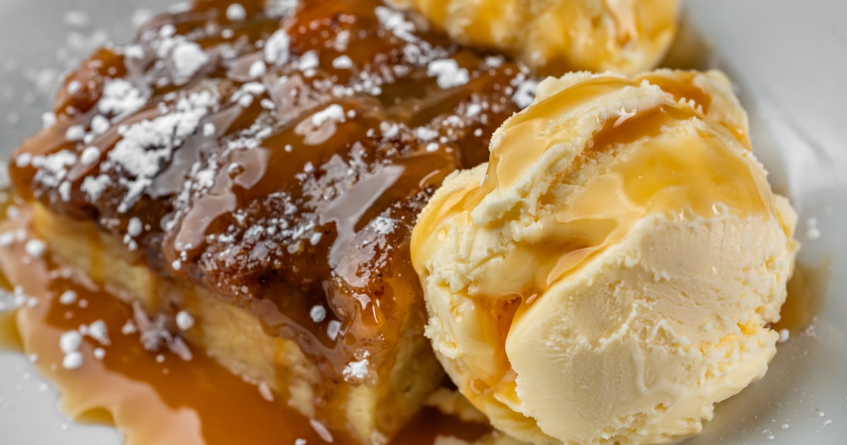 Whiskey Glazed Bread Pudding (a la Mode) - Lomonte's Italian