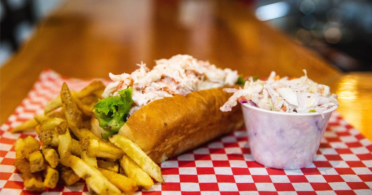 Crab Roll Menu Lobster Cooker and Pub Seafood Restaurant in Freeport, ME